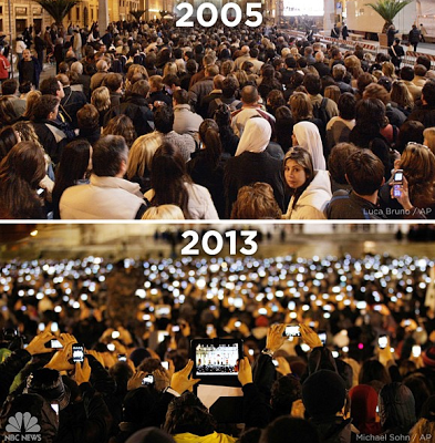 Conclave 2005 vs. 2013 with iPhones