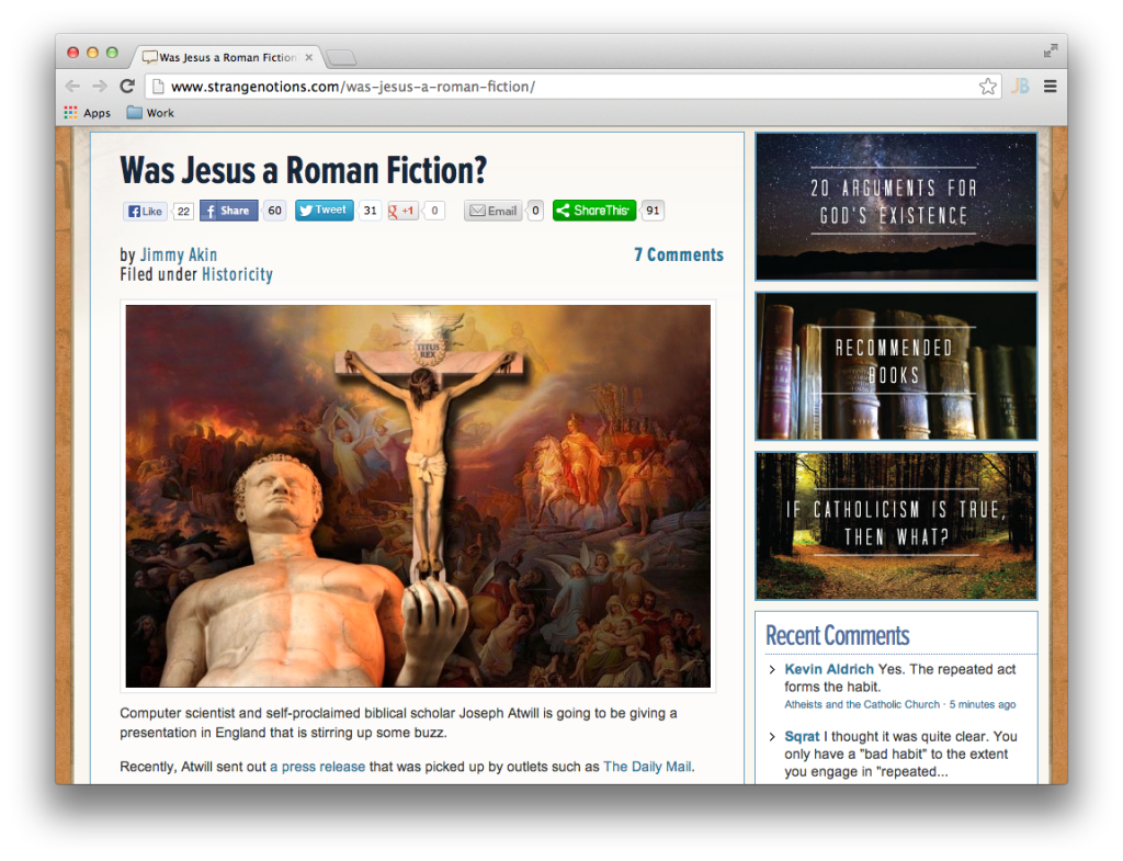 Was Jesus a Roman Fiction